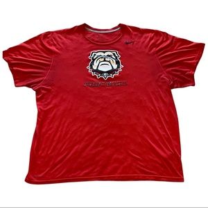 Men's Nike Red Georgia Bulldogs Dri-Fit Performance T-Shirt 3XL
